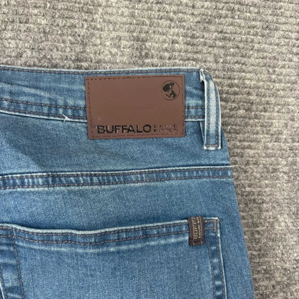Buffalo David Bitton Axel Slim Stretch Mens Jeans 34x34 Medium Wash Blue Denim